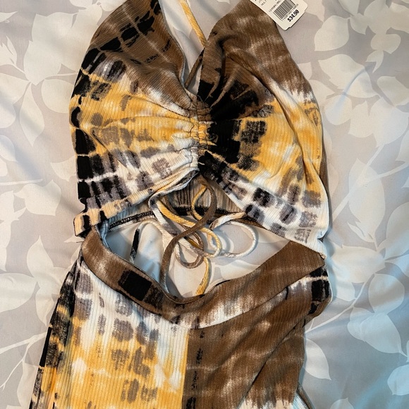 Tie Dye Drawstring Jumpsuit - Picture 2 of 4